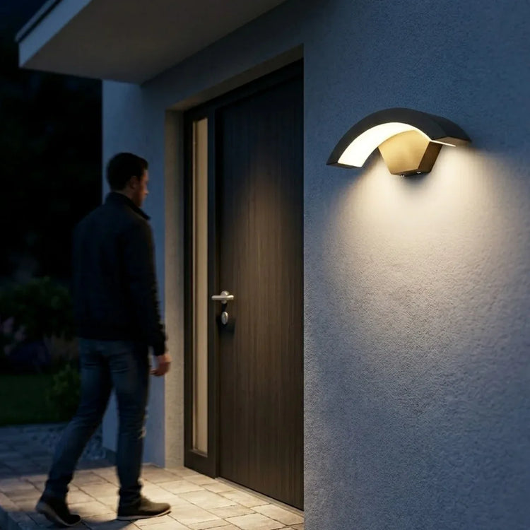 Outdoor Wall Light – Motion Sensor With Modern Design | Exterior Light For Entrance Or Pathway With Up And Down Lighting Neriona