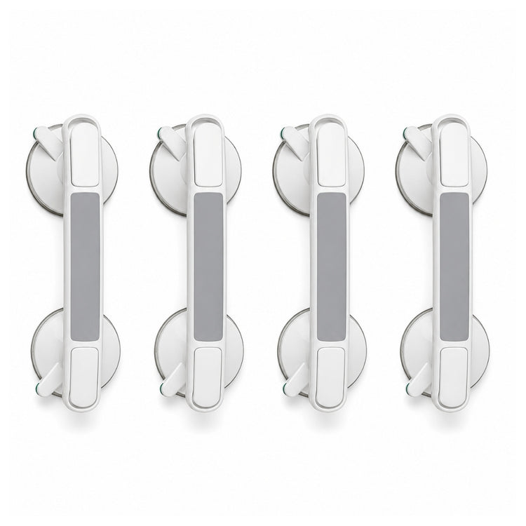 Bathroom Suction Grab - Bar No Drill | Safety Support Handle for Shower Bathtub Toilet and Daily Bathroom Stability Neriona 4x Grab Bar