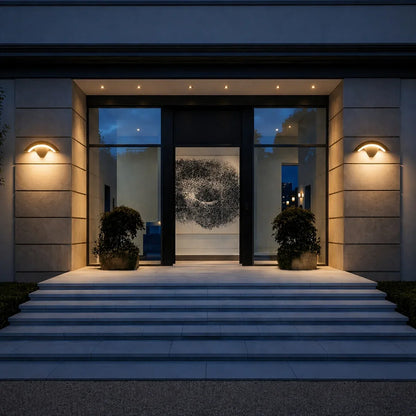 Outdoor Wall Light – Motion Sensor With Modern Design | Exterior Light For Entrance Or Pathway With Up And Down Lighting Neriona Warm Light Without Sensor