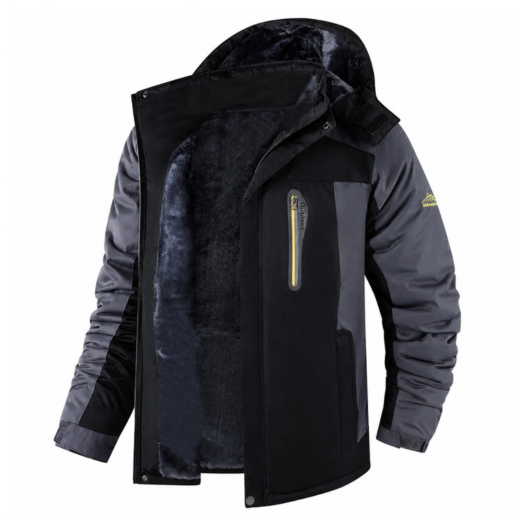EverPeak – Insulated Winter Jacket | Fleece-Lined Hooded Coat For Cold Weather Men's Jackets Neriona Black
