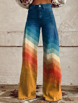 Elara – Wide Leg Pants | Retro Geometric Palazzo Pants For Casual Everyday Wear