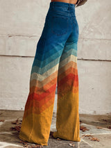 Elara – Wide Leg Pants | Retro Geometric Palazzo Pants For Casual Everyday Wear Neriona