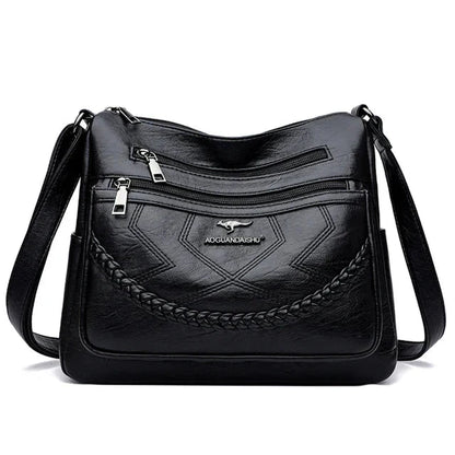 LunaSoft Leather Crossbody Bag – Elegant Everyday Style | Soft Leather Look with Smart Organization