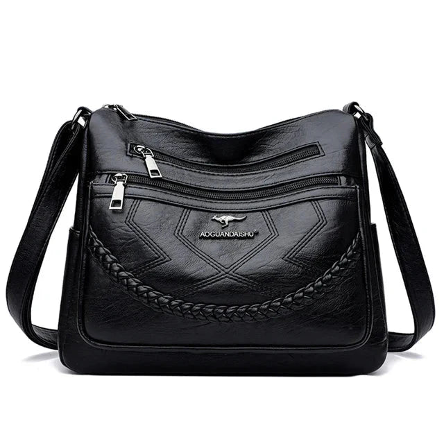 LunaSoft Leather Crossbody Bag – Elegant Everyday Style | Soft Leather Look with Smart Organization