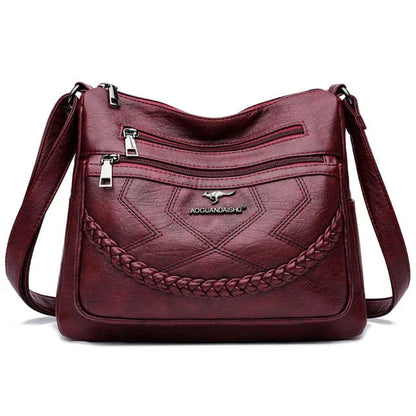 LunaSoft Leather Crossbody Bag – Elegant Everyday Style | Soft Leather Look with Smart Organization