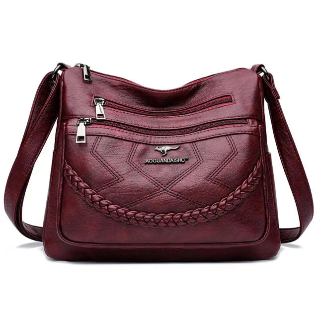 LunaSoft Leather Crossbody Bag – Elegant Everyday Style | Soft Leather Look with Smart Organization