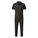 Lorenzo – Waffle Knit Two-Piece Set | Matching Shirt And Trousers For Smart Casual Style Men's Two-Piece Set Neriona