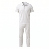 Lorenzo – Waffle Knit Two-Piece Set | Matching Shirt And Trousers For Smart Casual Style Men's Two-Piece Set Neriona