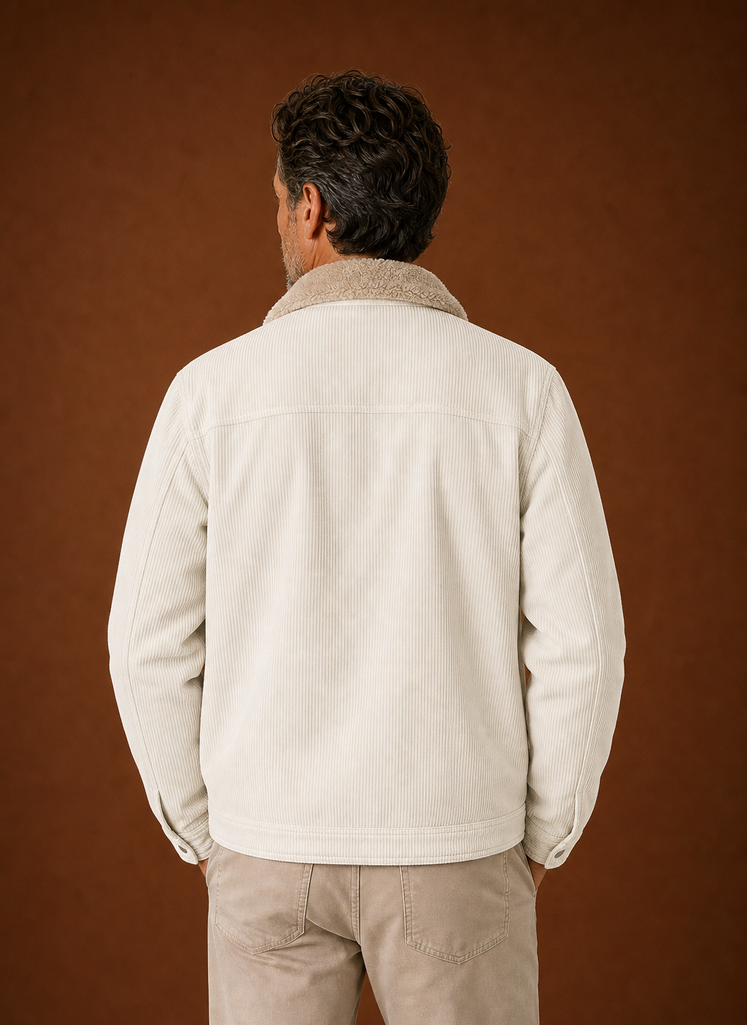 Men's Corduroy Sherpa Lined Winter Jacket | Corwin