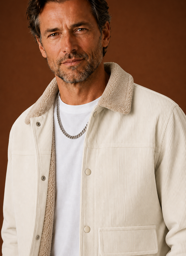 Men's Corduroy Sherpa Lined Winter Jacket | Corwin