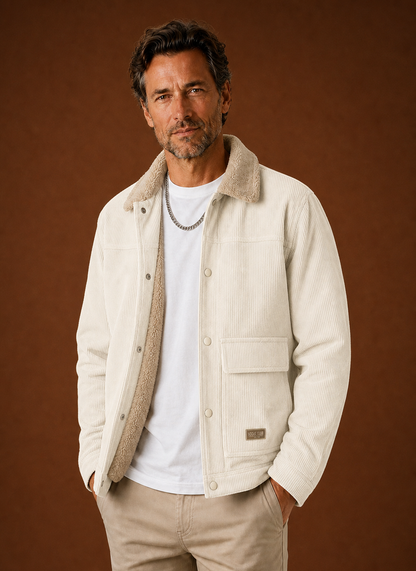 Men's Corduroy Sherpa Lined Winter Jacket | Corwin