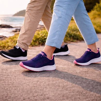 StrideEase – Women's Orthopedic Walking Shoes | Comfortable Support Sneakers Shoes Neriona Blue-Pink