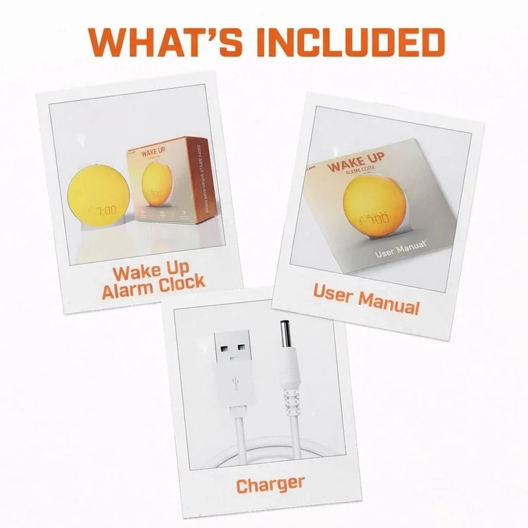 Sunrise Wake-Up Light Alarm Clock with Adjustable Sound & Night Light Neriona