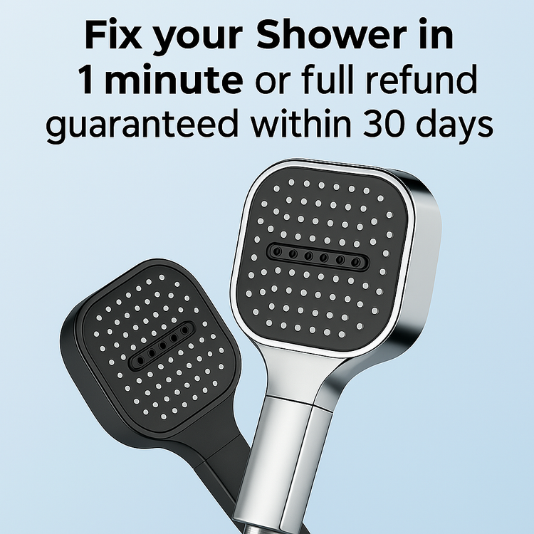 Neriona – High-Pressure Shower Head | Turbo-Boost Technology & Filtered 3-Spray Shower System
