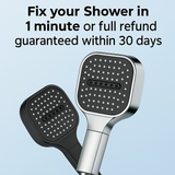 Neriona – High-Pressure Shower Head | Turbo-Boost Technology & Filtered 3-Spray Shower System