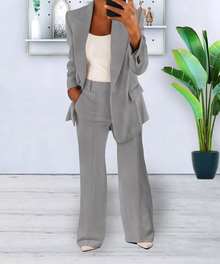 Adrienne – Two Piece Suit Set | Women's Tailored Blazer & Trousers for Work & Business Wear