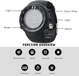Mason – Men's Digital Sports Watch | Waterproof Tactical Watch With Alarm, Stopwatch & LED Backlight