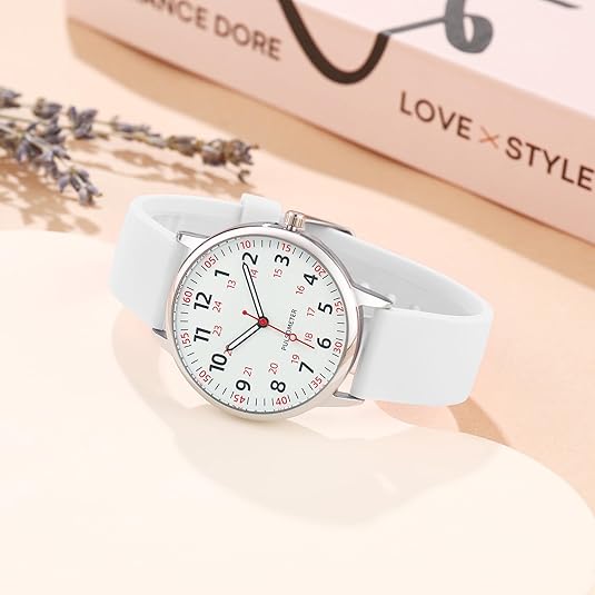 Mira – Waterproof Nurses Watch | Easy-Read Analog Medical Watch With Second Hand