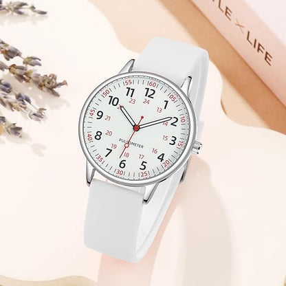 Mira – Waterproof Nurses Watch | Easy-Read Analog Medical Watch With Second Hand